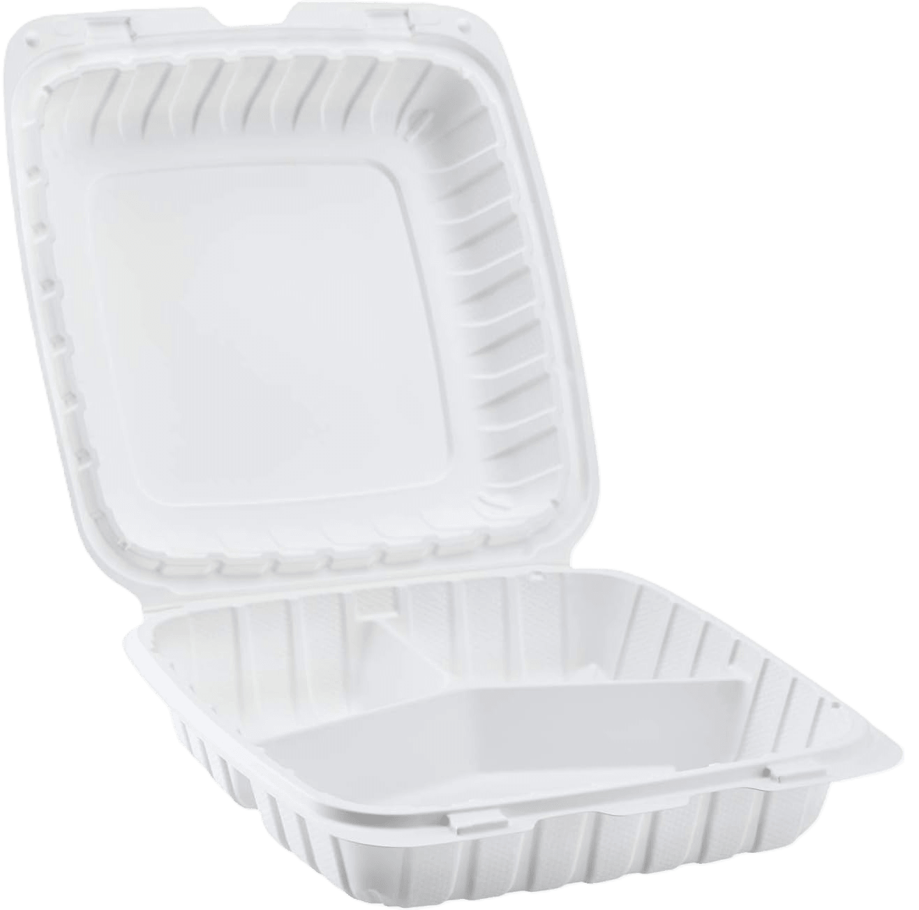 MFPP Hinged Container 7"x7"x3" 3-Compartment