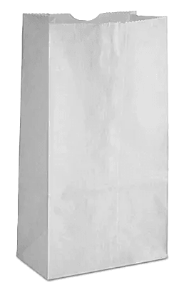 Kraft Paper Bag 1lb - 3.5 in x 2.38 in x 6.88 in - White