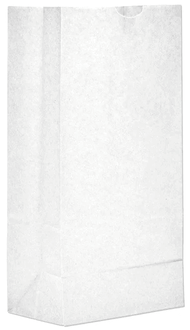 Kraft Paper Bag 3lb - 4.75 in x 2.63 in x 7.88 in - White