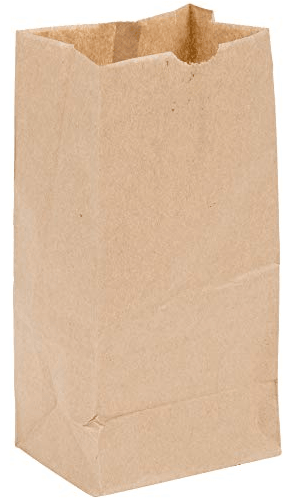 Kraft Paper Bag 5lbs - 5.25 in x 3.25 in x 10.50 in - Brown