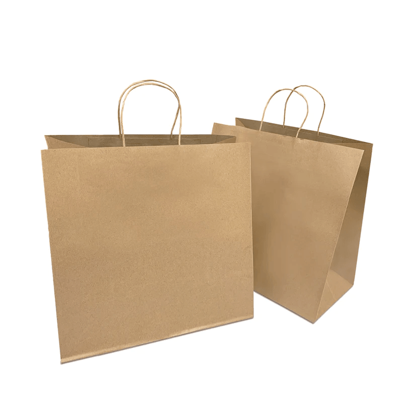 Kraft Paper Bag with Twisted Handles - 13 in × 7 in × 13 in - Brown