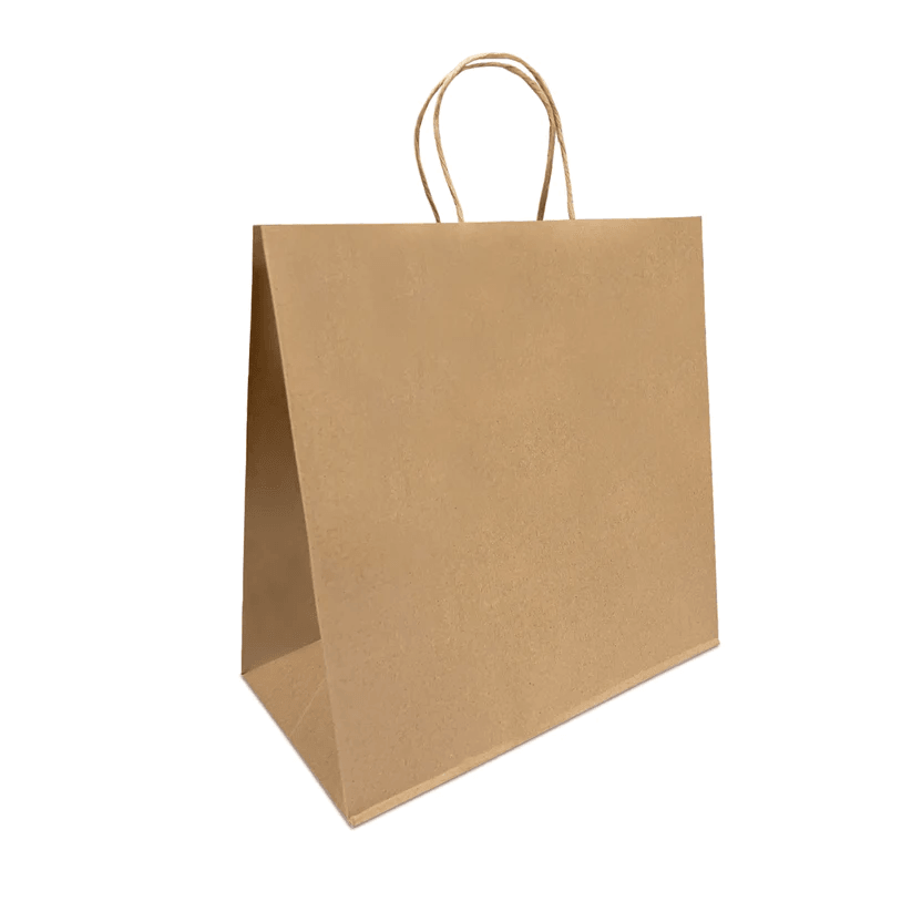 Kraft Paper Bag with Twisted Handles - 13 in × 7 in × 13 in - Brown