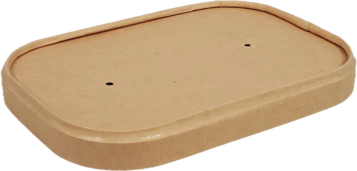Kraft Rectangle Bowl Paper Lid (Fits 500,750,1000ml)