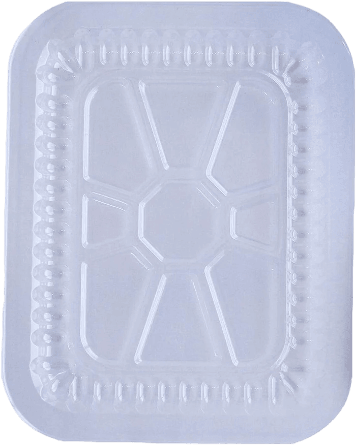 Aluminum Oblong Container Plastic Lid 1lb - R3Sales