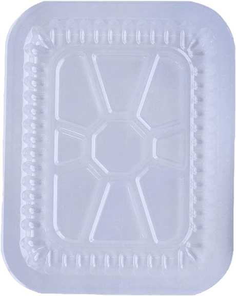 Aluminum Oblong Container Plastic Lid 1lb - R3Sales