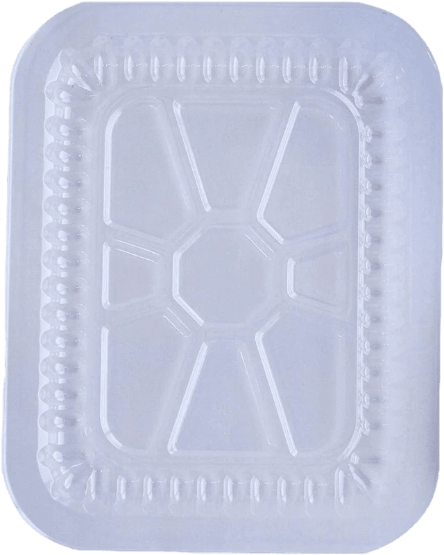 Aluminum Oblong Container Plastic Lid 1lb - R3Sales
